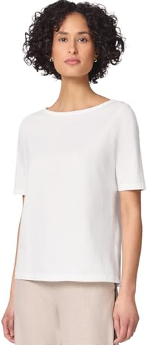 Street One Basic T-Shirt mit U-Boot-Ausschnitt White 42