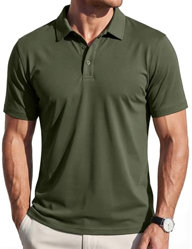 EKLENTSON Poloshirt Herren Kurzarm Atmungsaktiv Golf Shirt Casual Polo | Polo, Kurzarm, Baumwolle, Regular Fit, Sommer, Casual, Business, Schnelltrocknend, Kühl, Komfortabel, Golf, Tennis