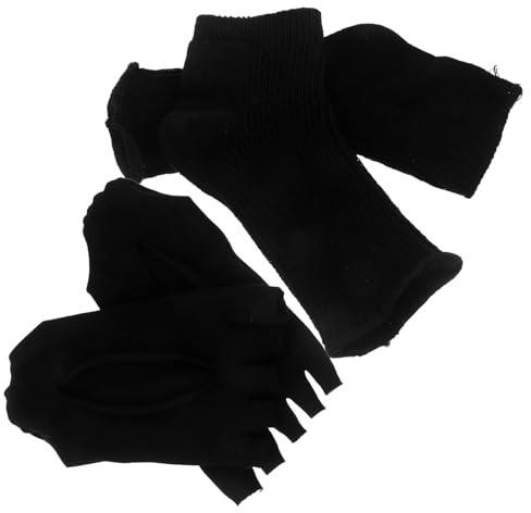 UV Schutzsocken für Pediküre, Schwarz, 4 Stück, Fußüberzug | Salon und Zuhause, Block UV Strahlen, Schnell Anziehbar, Bequemer Stoff, Boot und Flachausführung