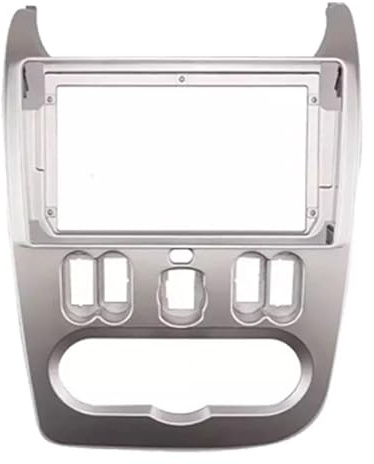 Car Radio Frame 9 Inch Fit For RENAULT Logan Sandero DACIA Duster Double Din Seat Leon 2007-2013 Radio Frame Panel Fascias Car Radio Frame Kit | Only frame-silver