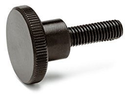 Ganter Standard Elemente. hoch gerändelte Rändelschrauben DIN 464 Dübel M4 Gewinde Stahl brüniert schwarz DIN 464-M4-10