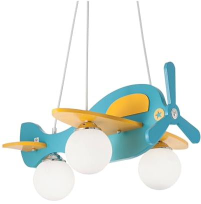 Avion 1 Blau und Gelb zehnprozentiger Anhänger - Ideal Lux 136325