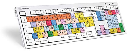LogicKeyboard LKB-LOGXP2-CWMU-UK Tastatur, Logic Pro X2 ALBA UK (Apple Mac) Silber/Weiß/Bunt