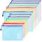Kasimir Cartelline Plastica 6 Pezzi A5 + 6 Pezzi A4 Sacchetti di File Zipper Sacchetti Cerniera Trasparente Borse di File Impermeabile Mesh Sacchetto del Documento p - 5 Colori