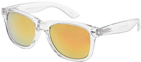 Ultra Transparent Clear Frame Sunglasses - Pink Sunset Lenses Adults Classic Retro Sunglasses Women Sunglasses Man Fashion Glasses UV400 Protection Mirror Sunglasses Clear Glasses Rimmed