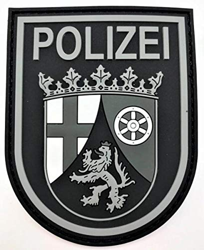 Polizei Rheinland-Pfalz Black Ops Rubberpatch PVC mit Klett - Polizei - Bundesland - Police