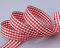 finemark 25 m x 15 mm Dekoband KARO Klassik ROT Schleifenband kariert Geschenkband ohne Draht zum dekorieren nähen