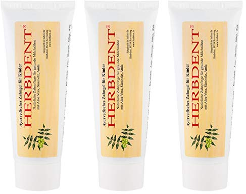 Herbdent Ayurvedisches Zahngel f?r Kinder - Ohne Flourid - Ohne Alkohol - Ohne Zucker - 80 ML (3 x 80 ml)