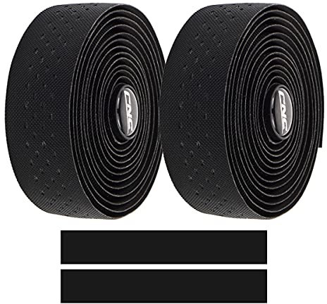 CNC 2 Stück Lenkerband für Rennrad, Mountainbike, Schwarz/Blau/Grün/Rot/Rosa/Gelb/Regenbogen Iris, Schwarz