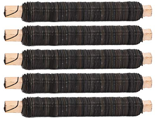 Novatool 5x Wickeldraht I geglüht I 0,65 mm I Draht I Basteldraht Gartendraht Blumendraht Bindedraht Biegedraht Pflanzendraht rostfrei Dekoband Dekodraht