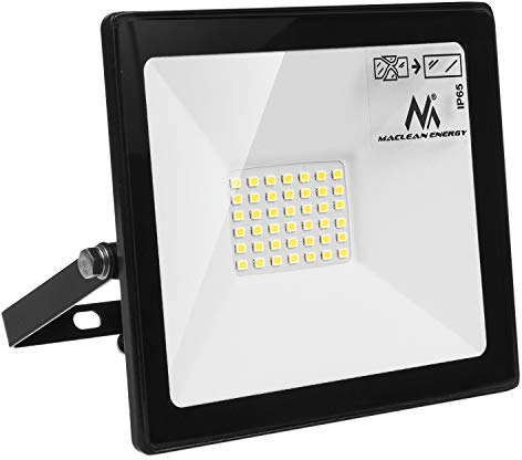 Maclean MCE530 NW Projecteur a LED Lamp à économie d'énergie Super Slim (Blanc Neutre 4000K, 30W)