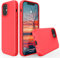 abitku Compatible with iPhone 12 5.4 inch(2020), Slim Liquid Silicone Full Body Rubber Gel Phone Case Cover (with Microfiber Lining) Protection Design for iPhone 12 Mini (Neon Coral)
