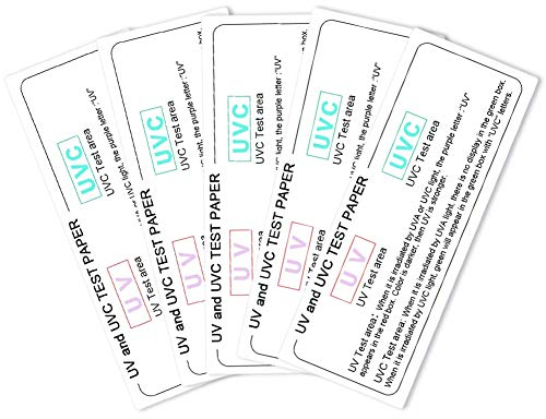 EUNEWR 5 Stück UV-/UVC-Testkarte, Licht-Multifunktionstester für UVC-Telefon-Reiniger