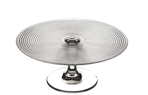 Topkapi Gourmet-Küche 251.028: Patisserie mit Fuß aus Glas, Kuchenplatte Buffet Anrichte „Lyra“, Ø ~28 cm, H ~11 cm, 1 Stück