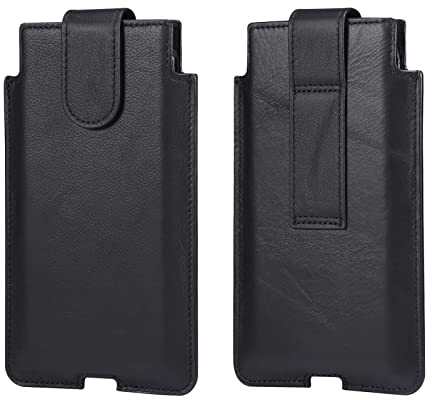 Handy-Holster für iPhone 13, 13 Pro, 12, 12 Pro, 11, 11 Pro, XS, X, XR, vertikale Premium-Ledergürteltasche, Holster mit Gürtelschlaufe für BlackBerry KEY2 LE, KEY2 Schwarz, Keyone, Priv,