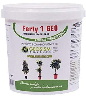 Ferty 1, NPK (Mg) 20-7-10 + (2) + microéléments (1 kg), engrais en poudre soluble dans l'eau pour plantes et fleurs