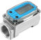 Uadme Durchflussmesser, 15–150 L/min 1 NPT Durchflusssensor Diesel, Mini Digital Turbine Flowmeter, für Diesel Kerosin Benzin, Zeigen den Momentanen als Auch den Kumulativen Durchfluss, Blau