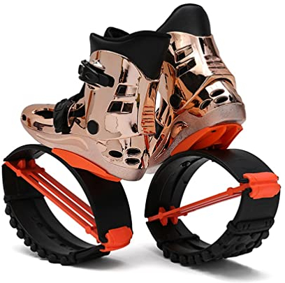 Springschuhe Kangoo Känguru-Springschuhe, Springende Stelzen-Fitness-Übung Anti-Gravity-Schuhe, Neutrale Bounce-Schuhe (Color : Gold, Size : 42-44)