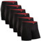 DANISH ENDURANCE 6er Pack Bambus Boxershorts Herren, Unterhosen Herren mit oder ohne Eingriff, Schwarz XL