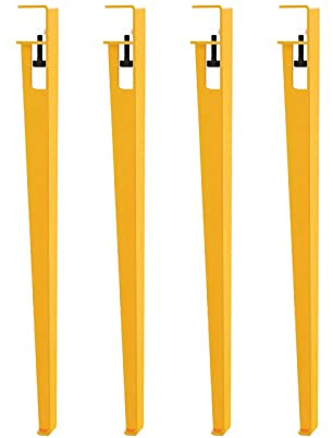 Tischbeinbrett Möbel F-Typ Esstischbein Tischbein Eisenhalterung Büro Esstisch Stützrahmen/Gelb/71 cm