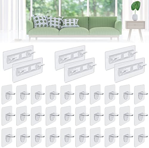 Regalbodenträger Selbstklebend 36 Stück Transparent Regalbodenträger Ohne Bohren Einlegeboden Halter für Glashalter Kleiderschrank