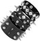 Manfnne 4Pz Punk Rock Set di Bracciale con Rivetto Chiodo Perline Uomo Donna Polsino Retro vintage Pelle PU Accessorio motociclista