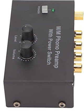 PP500P Phono-Vorverstärker, Professioneller Plattenspieler-Vorverstärker mit Geräuscharmem Betrieb, Dual Gain, Plug-and-Play, Stabile Leistung für Plattenspieler, Lautsprecher,