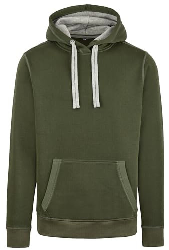 HRM Unisex Sweat Kapuzenpullover, Olive, L