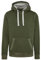 HRM Unisex Sweat Kapuzenpullover, Olive, L