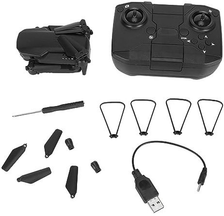 Drohne mit Kamera für Erwachsene, Kamera Fernbedienung, Spielzeug, Geschenke für Jungen und Mädchen, 4K Dual Kamera HD, Mini Quadrocopter, Eingebauter 3, 7 V 600 mAh Lithium Akku(Schwarz)