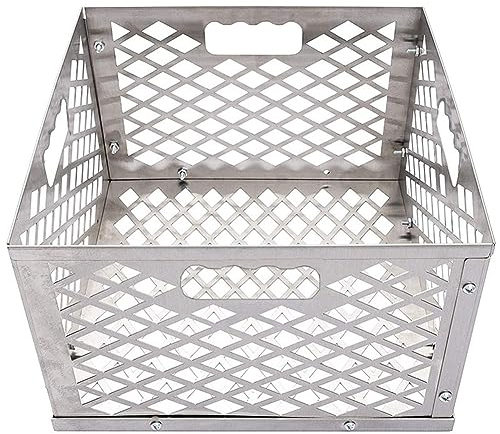 LAUGHERER 1 Stück Silber 5279338P04 Edelstahl Offset Smoker Holzkohle Feuerbox Korb Feuerbox Korb