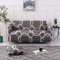 Sofaschoner Orange Blau Sofaüberwurf Weich Spandex Sofaschoner rutschfest Couch Überwurf Waschbare Sofa Überzug Sofabezug mit Elastischen Riemen Sofabezug L Form Pflegeleicht 4 Sitzer