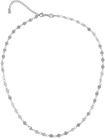 Akitsune Damenhalskette inkl. 5 cm Verlängerung | Elegante 316L Edelstahlhalskette für Frauen | Wasserfest und Antiallergen