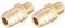 METALLIXITY Latón Manguera Punta Accesorio (M6-1 Macho x 8mm Puntas) 2uds, Manguera Tubería Conector - para Combustible Aire Agua Petróleo Gas