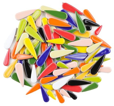 454g (1 LB) piastrelle per mosaici petali per mosaici per artigianato artistico, piastrelle per fiori d’acqua per mosaici per artigianato artigianale (WD900)