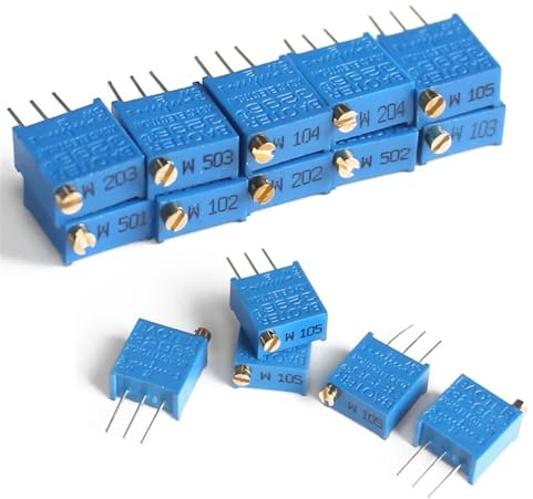 UGCMAFWLU 10PCS 3296W Trimmpotentiometer 10R 20R 50R 100R 200R 500R 1K 2K 3K 5K 10K 20K 30K 50K 100K 200K 500K 1M 2M Potentiometer(30K Ohm)
