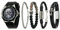 TIME100 Herren Totenkopf Uhr mit stapelbaren Armband Set, Silikonband
