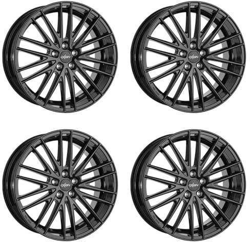 4x Oxigin Felgen Alufelgen 19 Oxspoke 8,5x18 ET42 5x114,3 black kompatibel mit Hyundai Elantra i30 i40 iX20 Kona Santa Fe Veloster