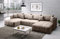 NAWSTOL - Ecksofa Milano U 346 x 188 cm, Sofa mit Schlaffunktion und Bettkasten, Couch mit Kissen, Schlafsofa in U-Form (Beige)