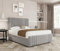 THE BED VILLAGE YORKSHIRE Ripon Ottoman Divan with Footboard Double (4ft6) Ottoman Divan Bed with Free 24 Headboard | Silver Plush | Premium British Timber | Handcrafted