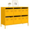 DYRJDJWIDHW Muebles de Entrada Mueble cafetera Armario almacenaje Mueble Bar salonAparador Acero Laminado frío Amarillo Mostaza 101,5x39x73,5 cm