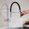 ZCCZJS Wasserhahn Küchenspüle Mixer Haken Spüle Wasserhahn, weißer Chrom -Messing Spring -Waschbeckenmixer, Rotation Küchenmischer Haken, Eingriff Küche Tippen Farbe: BLA