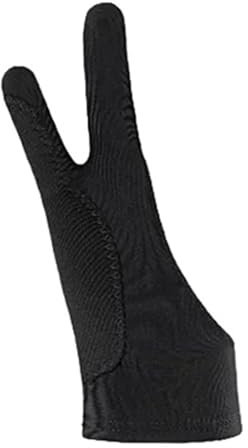 Gants de dessin à deux doigts S/M/L anti-tactile et antisalissure for tablette, tableau numérique, écran tactile, peinture à l'huile, fournitures d'art de bureau(Two layers M)