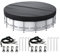 ZYNCUE Telone rotondo in tessuto Oxford 210D per piscina, riscaldamento solare, con coulisse, accessori per piscina all'aperto (3,5 m)
