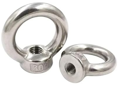 4 Stück M8 Hebeösenmuttern, Edelstahl 304, metrische Ringform, Gewindeschneider