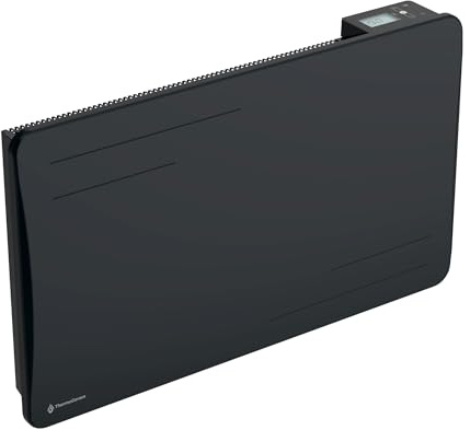Radiateur électrique connecté 1500W à inertie sèche céramique horizontal Noir Alice