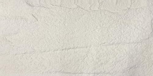 Wandpeneel Steinoptik Felsen Platten 120x60cm PU 3D Wasserresistent Wanddeko Steinplatte Felsen Wandverkleidung Premium Qualität 0,72m² (Weiß Stil 1)