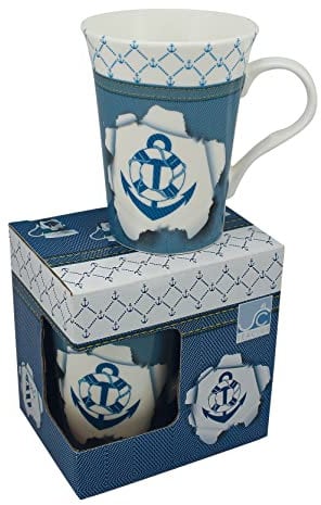 Sea-Club Tasse/Kaffeebecher - Anker maritime Deko Porzellan Ø=9cm