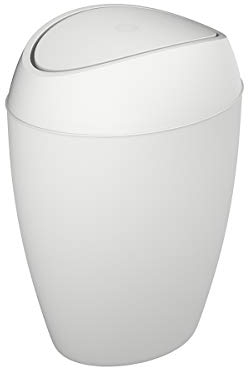 Umbra Twirla 1009613-661 Poubelle avec couvercle basculant Blanc métallisé 9 l
