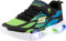 Skechers Jungen Flex-glow Dezlom Sneaker, Black Synthetic Textile Blue Lime Trim, 29 EU